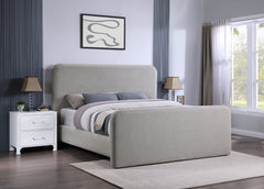 Wren Grey Eastern King Upholstered Panel Bed - Ornate Home
