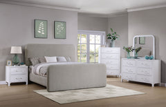 Wren Grey Eastern King Upholstered Panel Bed - Ornate Home