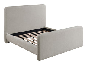 Wren Grey Queen Upholstered Panel Bed - Ornate Home