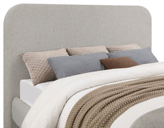 Wren Grey Queen Upholstered Panel Bed - Ornate Home