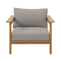 Wren Natural Driftwood Outdoor Patio Teak Wood Armchair - Ornate Home