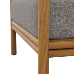Wren Natural Driftwood Outdoor Patio Teak Wood Armchair - Ornate Home