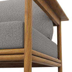 Wren Natural Driftwood Outdoor Patio Teak Wood Armchair - Ornate Home