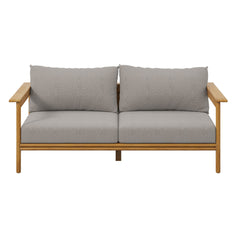 Wren Natural Driftwood Outdoor Patio Teak Wood Sofa - Ornate Home