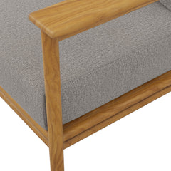 Wren Natural Driftwood Outdoor Patio Teak Wood Sofa - Ornate Home