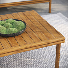 Wren Natural Outdoor Patio Teak Wood Coffee Table - Ornate Home