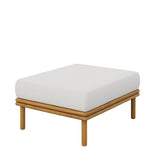 Wren Natural Sail Outdoor Patio Teak Wood Ottoman - Ornate Home