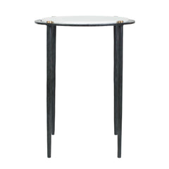 Wren White Round Marble Accent Table - Ornate Home