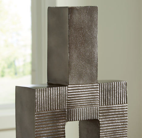 Wrengrove Antique Nickel Finish Vase - Ornate Home