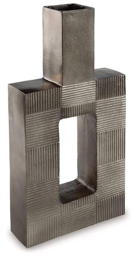 Wrengrove Antique Nickel Finish Vase - Ornate Home