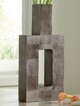 Wrengrove Antique Nickel Finish Vase - Ornate Home