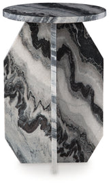 Wrenlane Black/White/Taupe Accent Table - Ornate Home