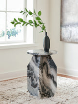 Wrenlane Black/White/Taupe Accent Table - Ornate Home