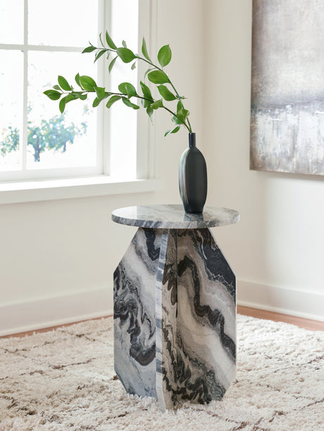 Wrenlane Black/White/Taupe Accent Table - Ornate Home