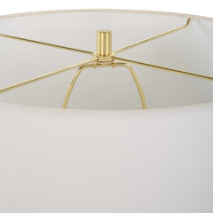 Wrenley White Ridged Table Lamp - Ornate Home