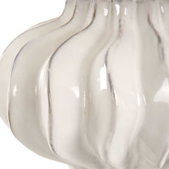 Wrenley White Ridged Table Lamp - Ornate Home
