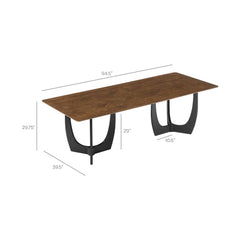 Wrenly Walnut 94" Dining Table - Ornate Home