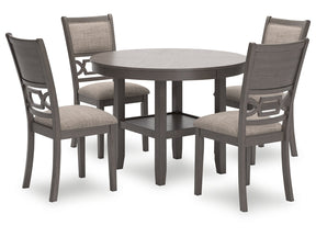 Wrenning Gray Dining Table and 4 Chairs (Set of 5) (Online Special Price) - Ornate Home