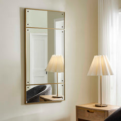 Wrenton Brass Rectangular Mirror - Ornate Home