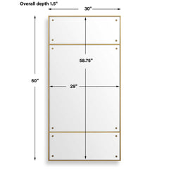Wrenton Brass Rectangular Mirror - Ornate Home