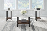 Wrenwich Brown/Black/White Occasional Table Set (Set of 3) (Online Special Price) - Ornate Home