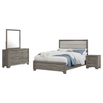 Wright Brown Oak 4-piece California King Bedroom Set - Ornate Home