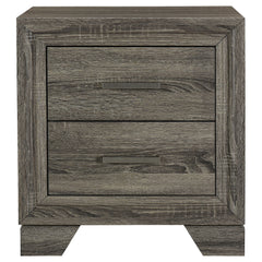 Wright Brown Oak 4-piece Eastern King Bedroom Set - Ornate Home