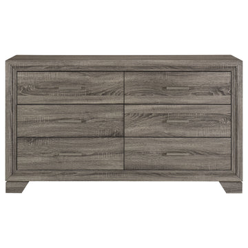 Wright Brown Oak 4-piece Eastern King Bedroom Set - Ornate Home