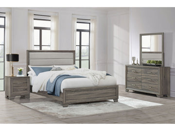 Wright Brown Oak 4-piece Queen Bedroom Set - Ornate Home