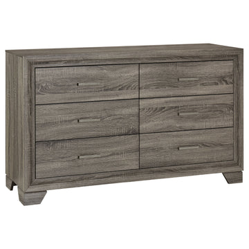 Wright Brown Oak 4-piece Queen Bedroom Set - Ornate Home