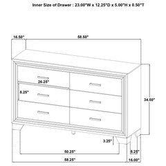 Wright Brown Oak 5-piece California King Bedroom Set - Ornate Home