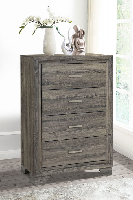 Wright Brown Oak Chest - Ornate Home
