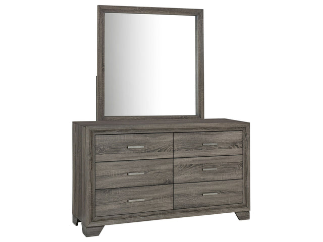 Wright Brown Oak Dresser and Mirror - Ornate Home