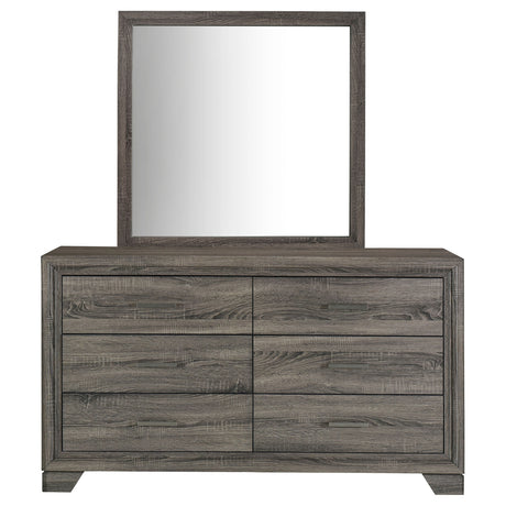 Wright Brown Oak Dresser and Mirror - Ornate Home