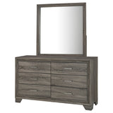 Wright Brown Oak Dresser and Mirror - Ornate Home
