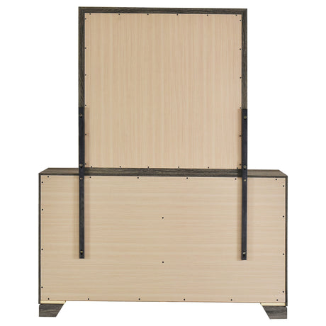 Wright Brown Oak Dresser and Mirror - Ornate Home