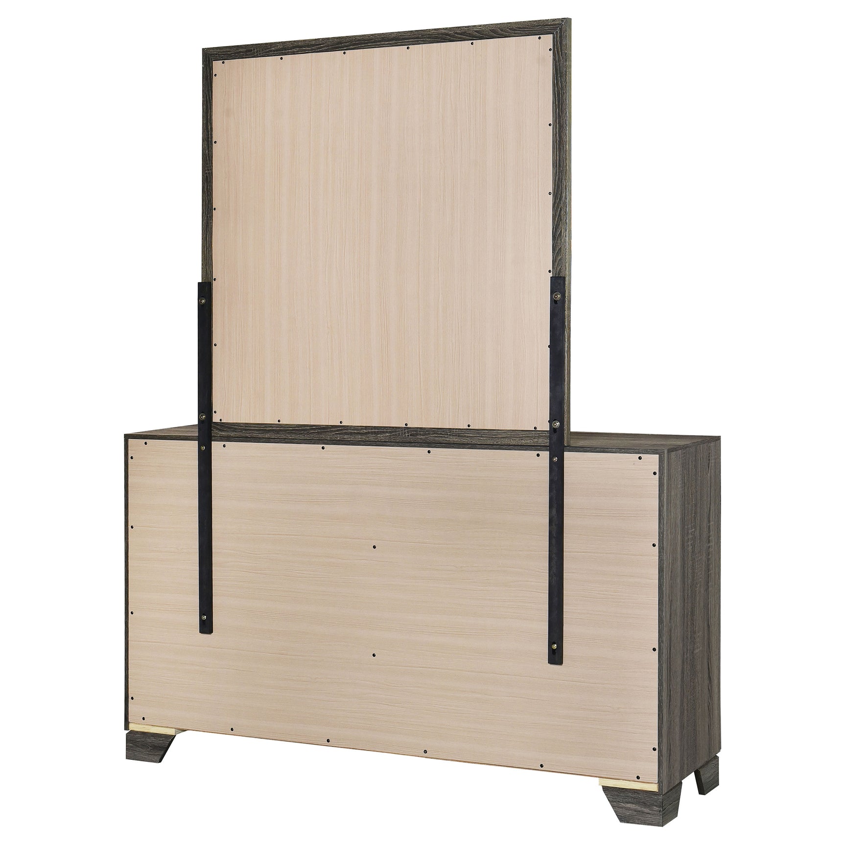 Wright Brown Oak Dresser and Mirror - Ornate Home