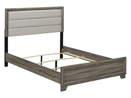 Wright Brown Oak Eastern King Panel Bed - Ornate Home