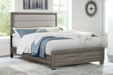 Wright Brown Oak Eastern King Panel Bed - Ornate Home