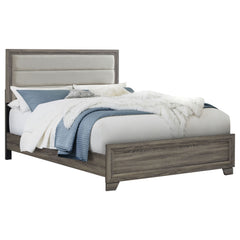 Wright Brown Oak Queen Panel Bed - Ornate Home