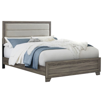 Wright Brown Oak Queen Panel Bed - Ornate Home