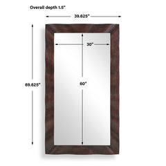 Wrinkle Woodtone Wavy Wood Mirror - Ornate Home