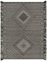 Wundowie Black&Ivory Diamond Wool Rug - Clearance - Ornate Home
