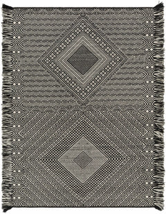 Wundowie Black&Ivory Diamond Wool Rug - Clearance - Ornate Home