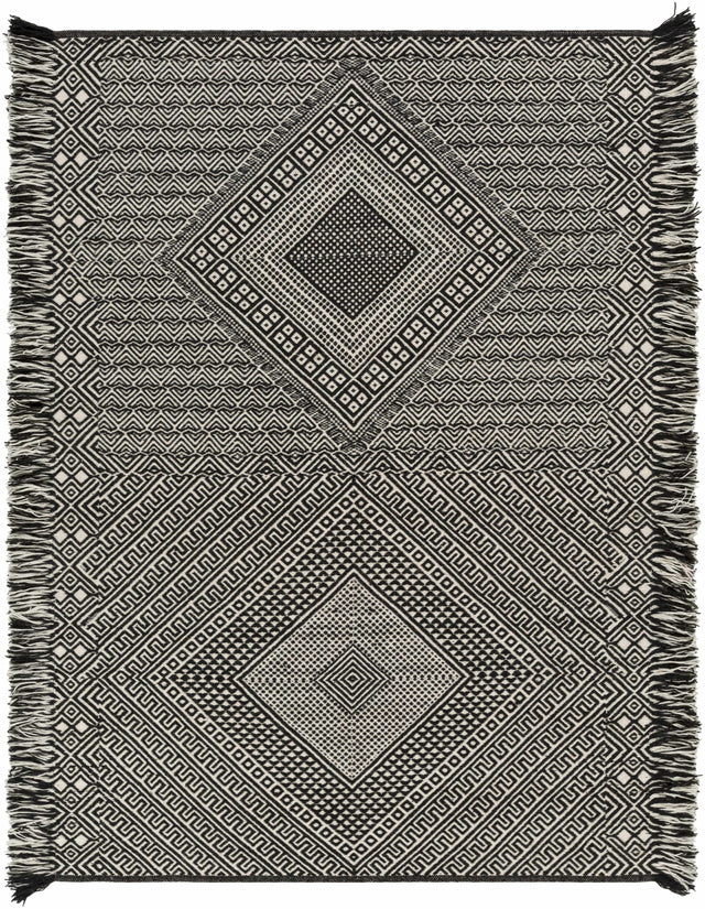 Wundowie Black&Ivory Diamond Wool Rug - Clearance - Ornate Home