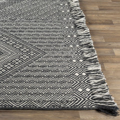 Wundowie Black&Ivory Diamond Wool Rug - Clearance - Ornate Home