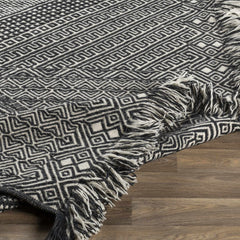 Wundowie Black&Ivory Diamond Wool Rug - Clearance - Ornate Home