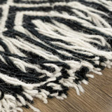 Wundowie Black&Ivory Diamond Wool Rug - Clearance - Ornate Home