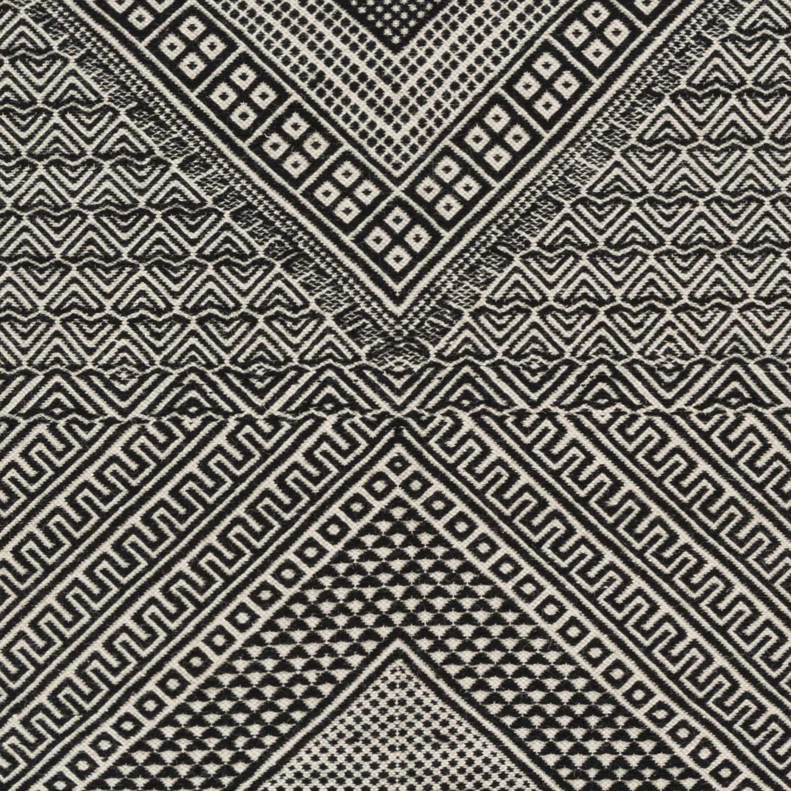 Wundowie Black&Ivory Diamond Wool Rug - Clearance - Ornate Home