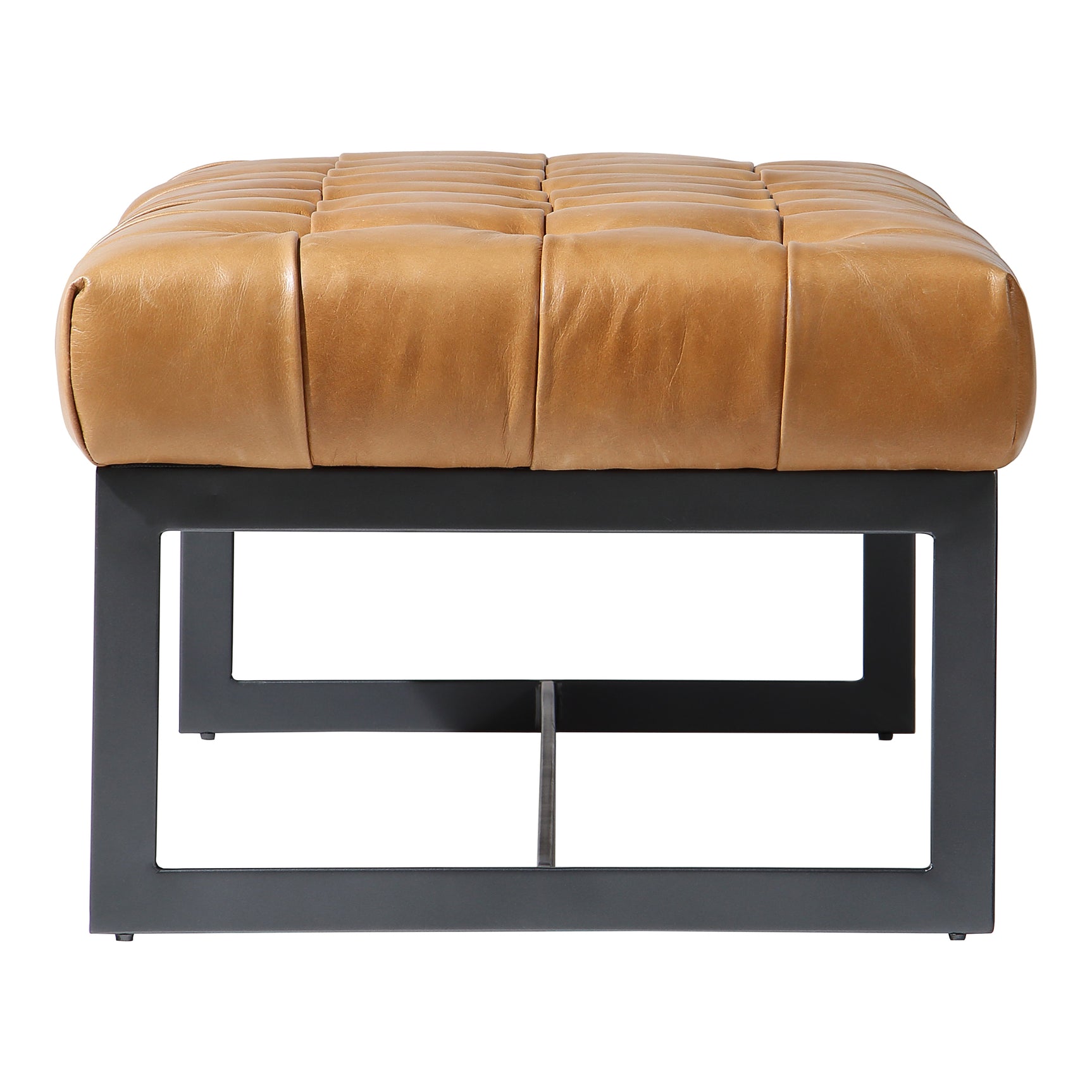 Wyatt Brown Leather Bench - Ornate Home